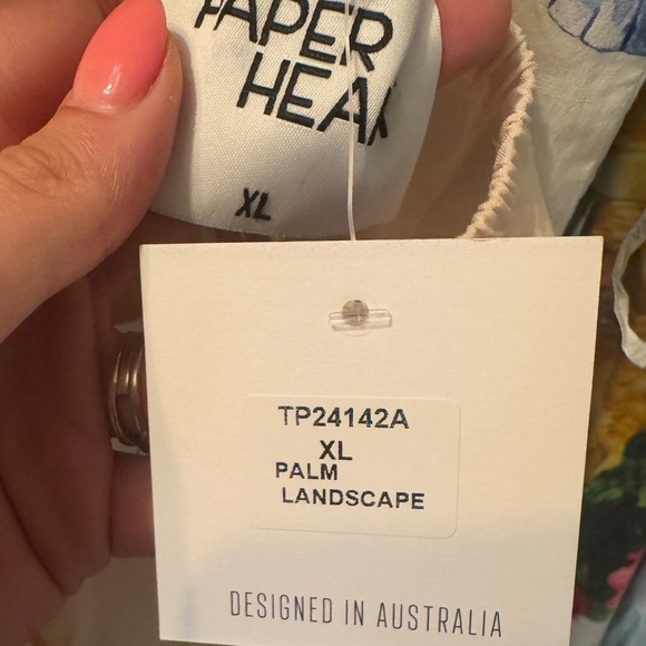 Anthropologie pink palms maxi dress beach flowy boho romantic feminine dainty - Picture 5 of 5